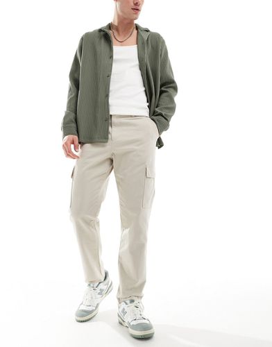 Pantaloni cargo color pietra - New Look - Modalova
