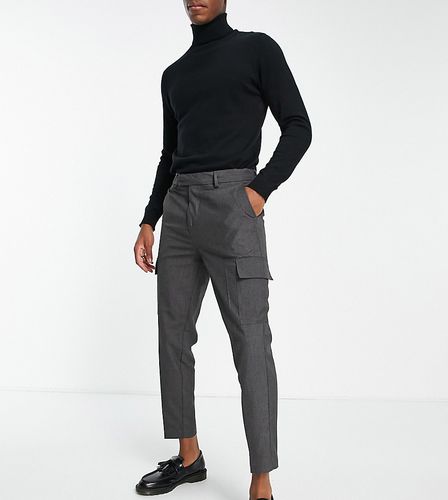 Pantaloni cargo eleganti affusolati gessato - New Look - Modalova