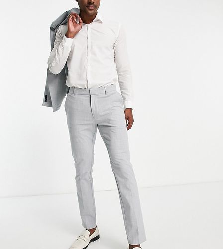 Pantaloni da abito skinny grigio chiaro a quadri - New Look - Modalova