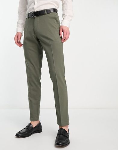 Pantaloni da abito slim kaki scuro - New Look - Modalova