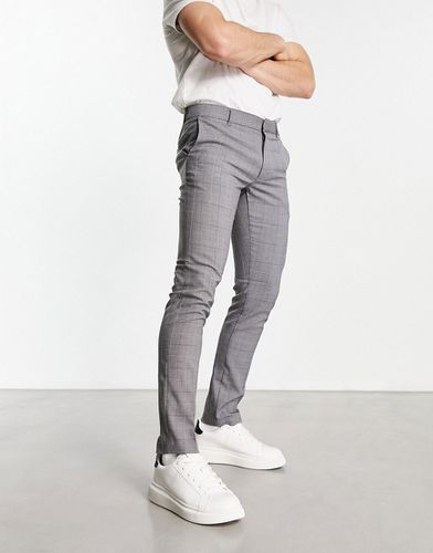 Pantaloni eleganti skinny scuro a quadri - New Look - Modalova