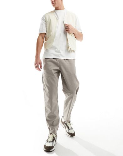 Pantaloni in misto lino chiaro - New Look - Modalova