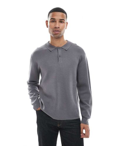 Pull en maille avec col polo - moyen - New Look - Modalova