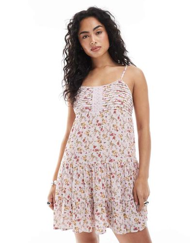 Robe d'été à fleurs et nervures - New Look - Modalova