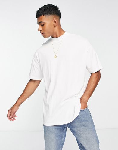 T-shirt bianca oversize accollata - New Look - Modalova