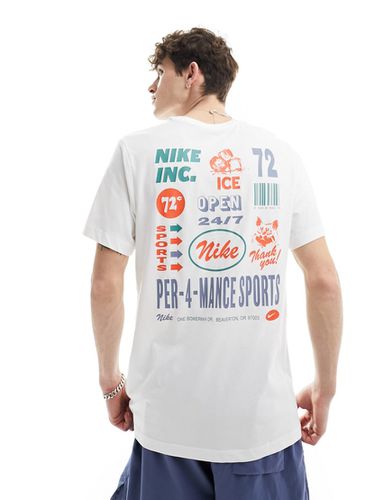 Dri-FIT - T-shirt bianca con stampa sul retro - Nike Training - Modalova