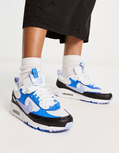 Air Max 90 Futura - Sneakers in vinile bianche e blu multicolore - Nike - Modalova