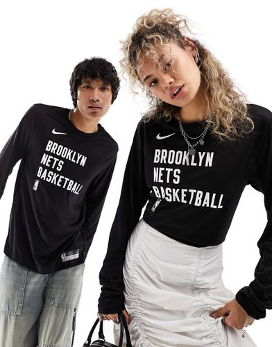 NBA Brooklyn Nets - Felpa unisex nera con stampa - Nike Basketball - Modalova