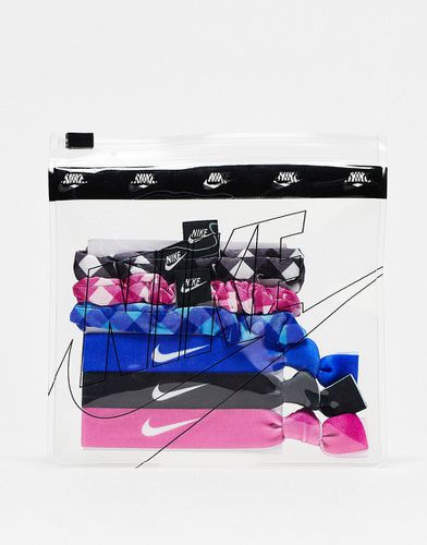 Confezione da 6 elastici per capelli misti con borsetta - Nike - Modalova
