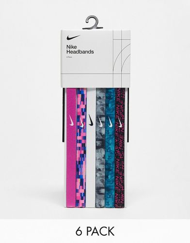 Confezione da 6 fasce per capelli con stampa geometrica - Nike - Modalova