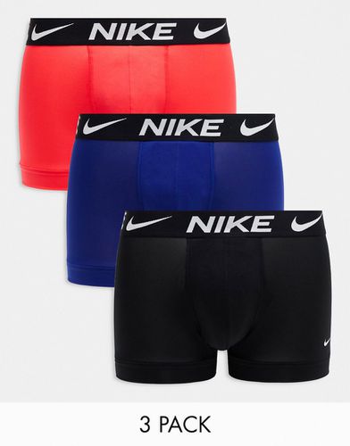 Dri-Fit Essential Micro - Confezione da 3 boxer aderenti blu navy, rosa e neri in microfibra Dri-Fit - Nike - Modalova