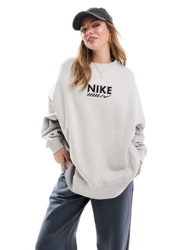 Felpa chiaro oversize con stampa del logo - Nike - Modalova