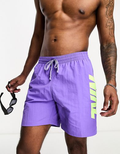 Icon - Pantaloncini da bagno stile volley da 7" con grafica - Nike Swimming - Modalova
