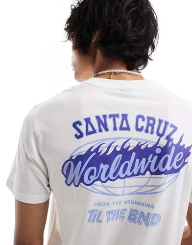 T-shirt bianca con grafica "Worldwide" - Santa Cruz - Modalova