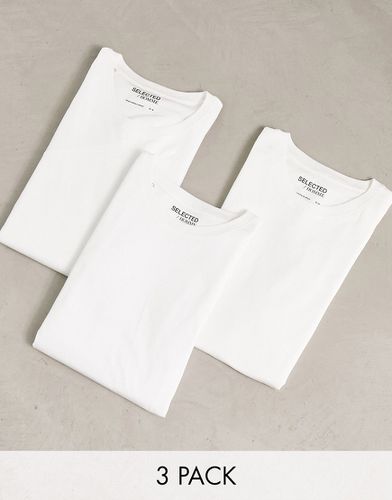 Confezione da 3 t-shirt bianche - Selected Homme - Modalova
