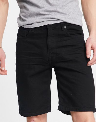 Pantaloncini di jeans slim neri in cotone - BLACK - Selected Homme - Modalova
