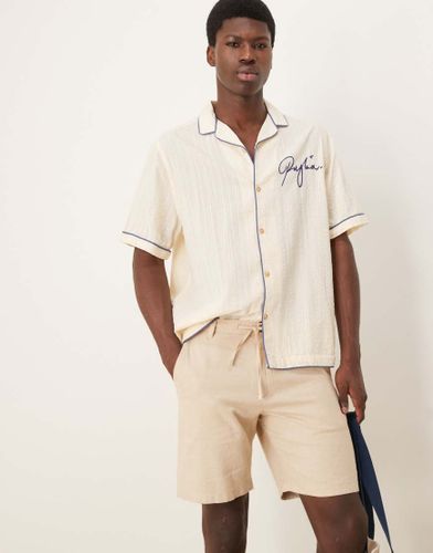 Short en lin mélangé - Crème - Selected - Modalova