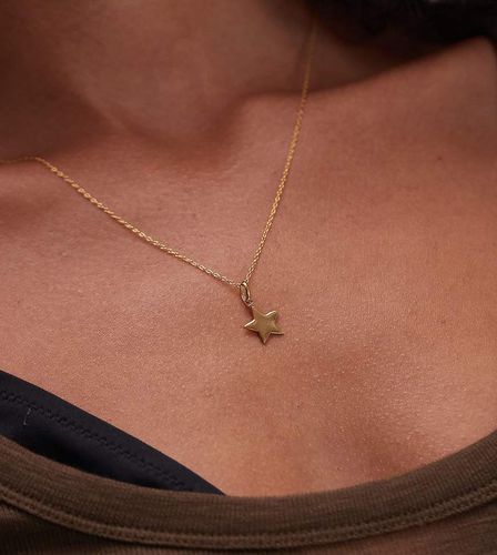 Collana placcata in 18 ct con ciondolo a forma di stellina - Seol + Gold - Modalova