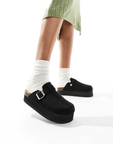 Zoccoli neri con suola flatform - SEQWL - Modalova