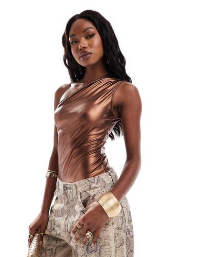 Simmi - Body monospalla bronzo metallizzato - Simmi Clothing - Modalova