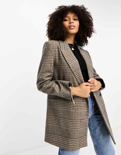 Blazer oversize con stampa a quadri - Stradivarius - Modalova