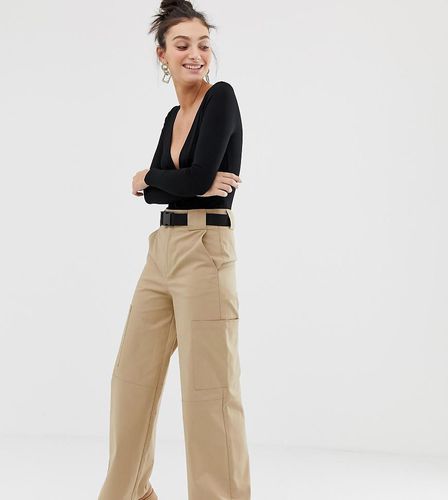 STR - Pantaloni beige stile militare - Stradivarius - Modalova