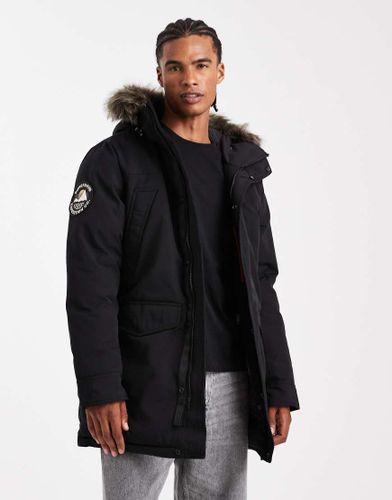 Everest - Parka en fausse fourrure - de jais - Superdry - Modalova