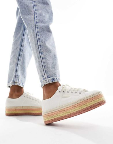 Sneakers flatform bianche con suola in corda - Superga - Modalova