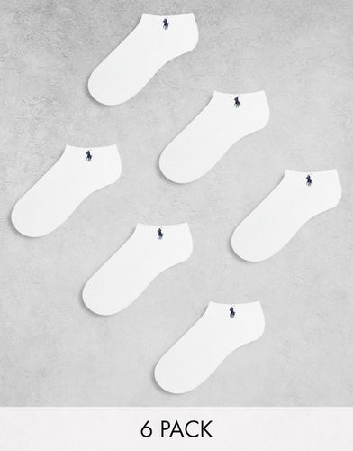 Confezione da 6 paia di calzini sportivi corti bianchi - Polo Ralph Lauren - Modalova