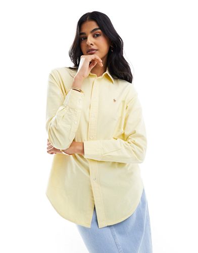 Camicia gialla con logo - Polo Ralph Lauren - Modalova