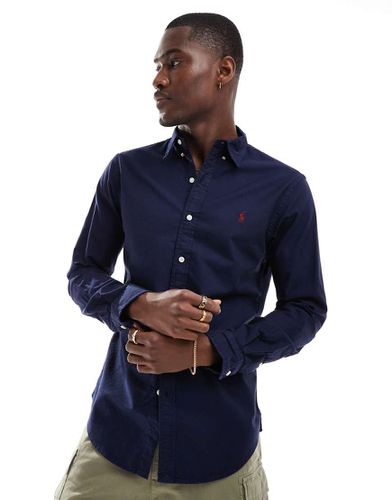 Icon - Camicia Oxford slim fit tinta in capo con logo - Polo Ralph Lauren - Modalova