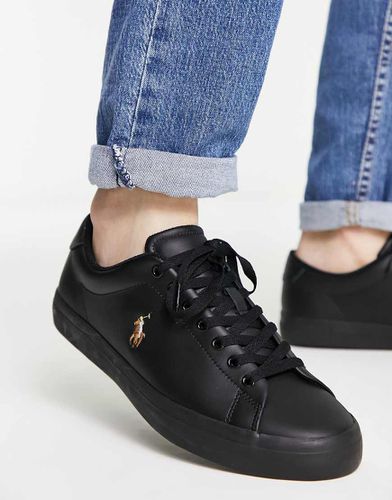 Sneakers in pelle longwood nere con logo con pony - Polo Ralph Lauren - Modalova