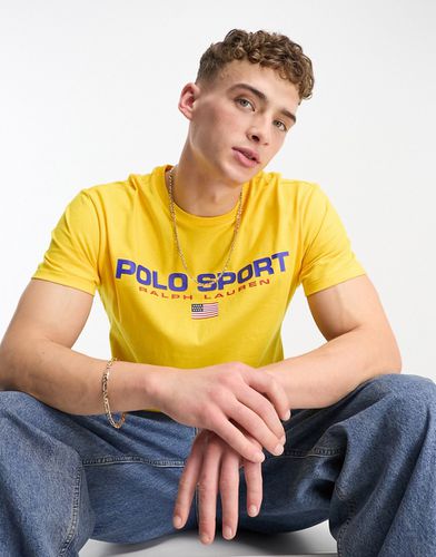 Sport Capsule - T-shirt classica gialla con logo sul davanti - Polo Ralph Lauren - Modalova