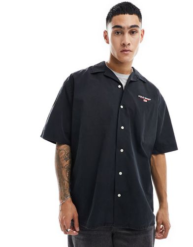 Sport Capsule - Camicia chino a maniche corte oversize ampia nera con logo sulla tasca - Polo Ralph Lauren - Modalova