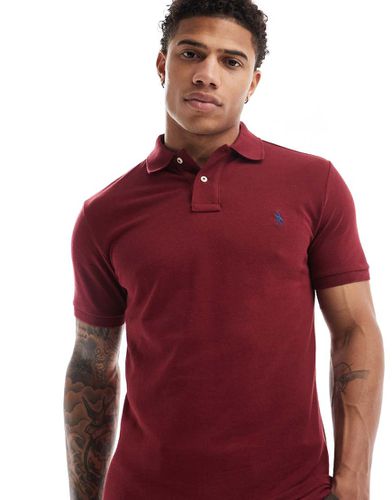 Polo slim in piqué bordeaux con logo - Polo Ralph Lauren - Modalova