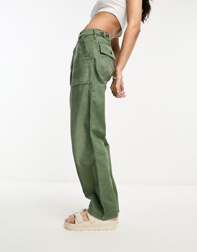 Pantaloni alla caviglia stile militare oliva piatti sul davanti - Polo Ralph Lauren - Modalova