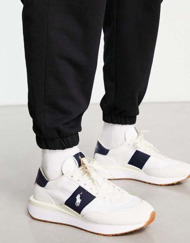 Train '89 - Sneakers crema/blu navy con logo del giocatore di polo - Polo Ralph Lauren - Modalova