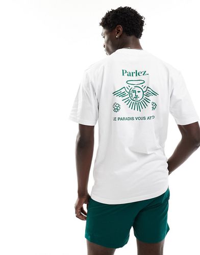 Paradise - T-shirt bianca con grafica sul retro - Parlez - Modalova