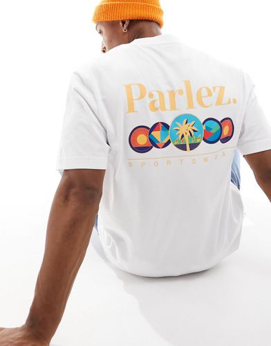 T-shirt bianca in cotone con ricamo - Parlez - Modalova