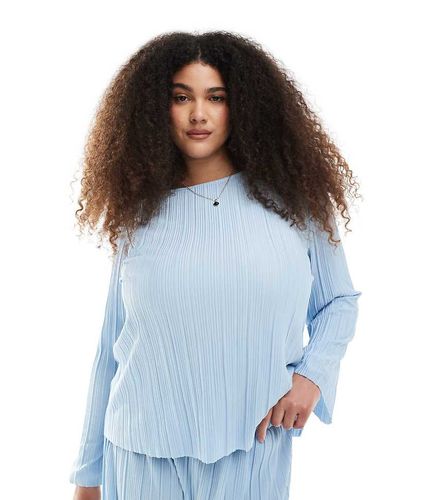 Pieces Curve - Top plissé à manches longues d'ensemble - clair - Pieces Plus - Modalova