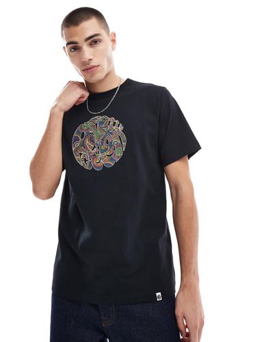 Th Anniversary - T-shirt nera con logo stile cachemire - Pretty Green - Modalova