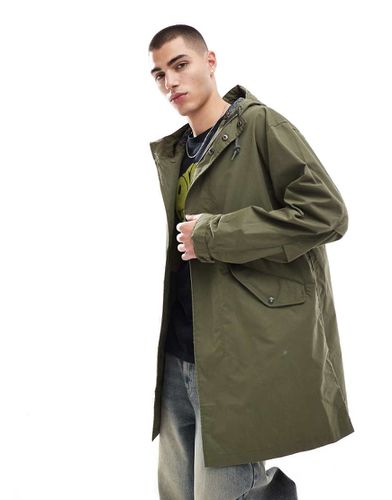 Parka taglio lungo kaki con toppa del logo sul braccio - Pretty Green - Modalova