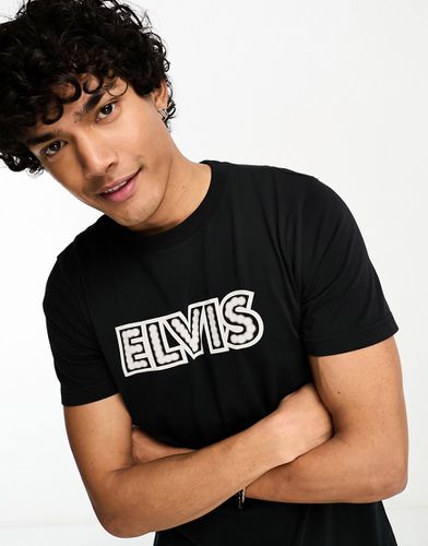 X Elvis - T-shirt nera con stampa "Before Elvis" - Pretty Green - Modalova