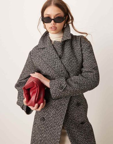 Cappotto lungo con cintura sale e pepe - Pretty Lavish - Modalova