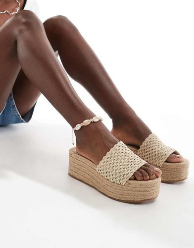 Espadrilles con plateau crema - Pull & Bear - Modalova