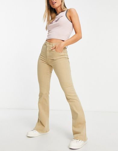 Jeans a zampa color sabbia a vita alta - Pull & Bear - Modalova