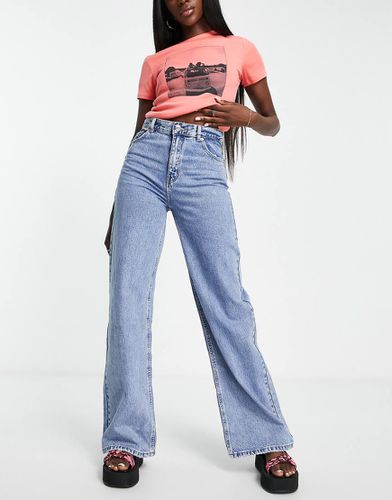 Jeans a fondo ampio azzurri a vita alta - Pull & Bear - Modalova