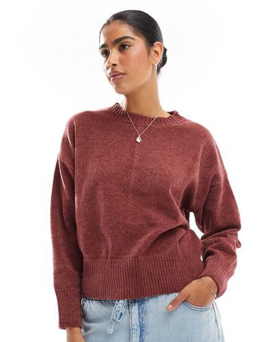 Maglione in ciniglia bordeaux - Pull & Bear - Modalova