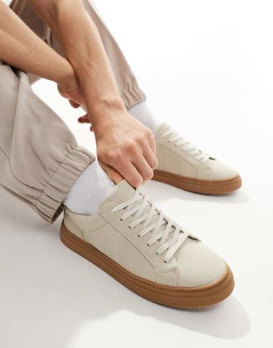 Sneakers beige con suola in gomma - Pull & Bear - Modalova