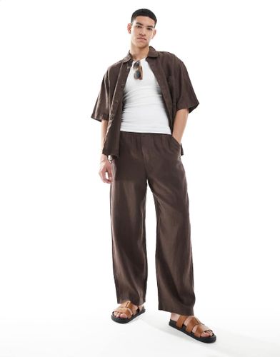 Pantalon de jogging en lin - Pull & bear - Modalova